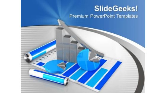 Bar And Pie Chart For Market Analysis PowerPoint Templates Ppt Backgrounds For Slides 0513