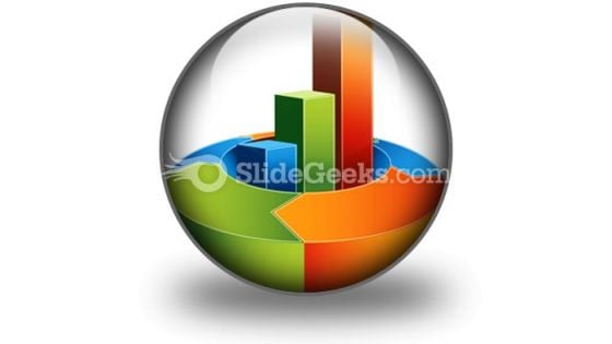 Bar Arrow Chart PowerPoint Icon C