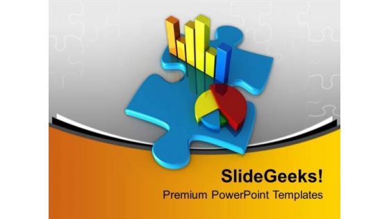 Bar Chart And Pie Chart On A Puzzle PowerPoint Templates Ppt Backgrounds For Slides 0213