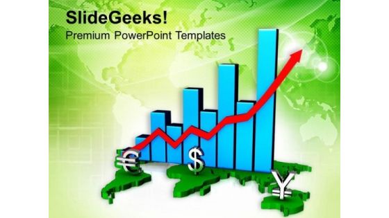 Bar Chart For Fluctuation In World Currencies PowerPoint Templates Ppt Backgrounds For Slides 0413