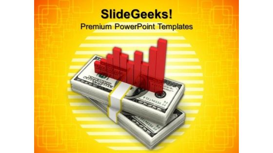 Bar Graph And Dollars Money PowerPoint Templates And PowerPoint Themes 0912