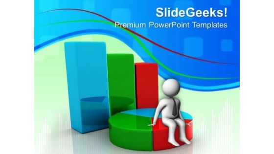 Bar Graph And Pie Chart Marketing PowerPoint Templates And PowerPoint Themes 0612