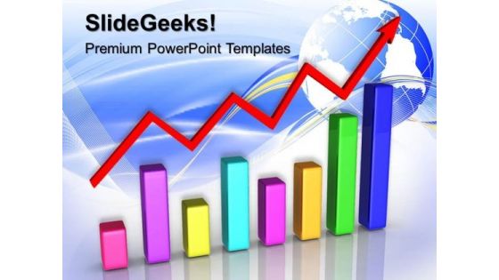 Bar Graph And Red Arrow Growth Business PowerPoint Templates And PowerPoint Themes 0712 Bar Graph And Red Arrow Growth Business PowerPoint Templates And PowerPoint Themes 0712