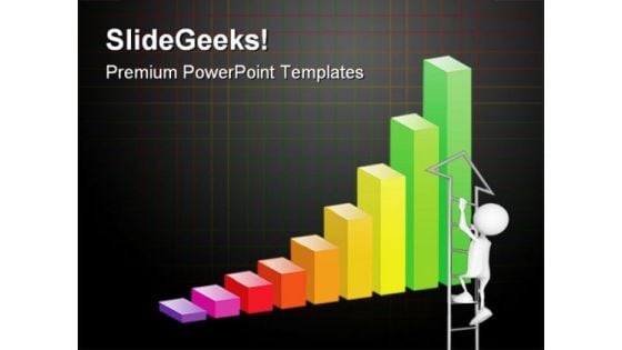 Bar Graph Business PowerPoint Backgrounds And Templates 0111