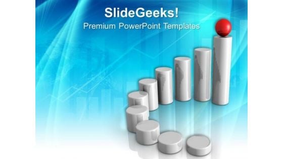 Bar Graph Dimensional Success PowerPoint Templates And PowerPoint Themes 0712