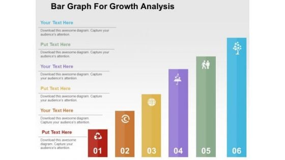 Bar Graph For Growth Analysis PowerPoint Template