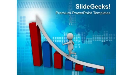 Bar Graph For Market Growth PowerPoint Templates Ppt Backgrounds For Slides 0613