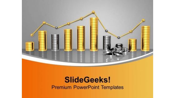 Bar Graph Illustrating Concept Of Loss PowerPoint Templates Ppt Backgrounds For Slides 0113