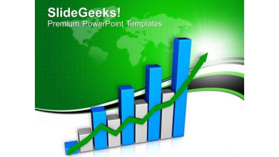 Bar Graph Shows Fluctutation In Process PowerPoint Templates Ppt Backgrounds For Slides 0413