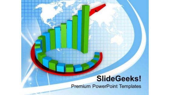 Bar Graph To Show Market Growth PowerPoint Templates Ppt Backgrounds For Slides 0513