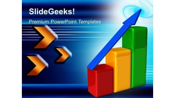 Bar Graph With Arrow01 Success PowerPoint Templates And PowerPoint Themes 0412