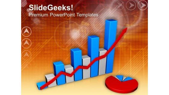 Bar Graph With Fluctuation In Growth Process PowerPoint Templates Ppt Backgrounds For Slides 0413