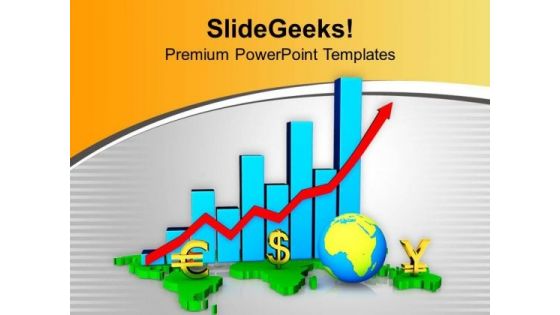 Bar Graph With Global Market Growth PowerPoint Templates Ppt Backgrounds For Slides 0513