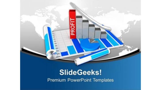 Bar Graph With Pie And Xy Chart For Business PowerPoint Templates Ppt Backgrounds For Slides 0413