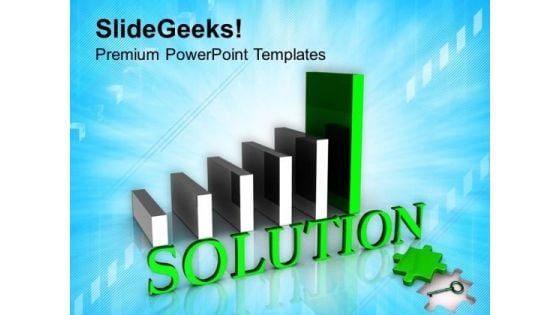 Bar Graph With Word Solution PowerPoint Templates Ppt Backgrounds For Slides 0213