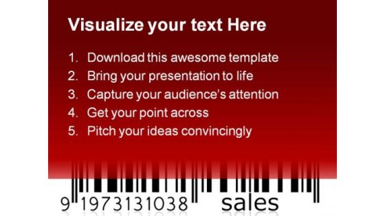 Barcode Sales Graph Business PowerPoint Backgrounds And Templates 1210