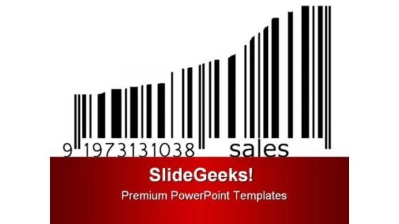 Barcode Sales Graph Business PowerPoint Backgrounds And Templates 1210