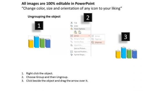 Bars With Communication Icons PowerPoint Template