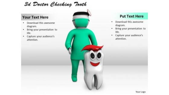 Basic Marketing Concepts 3d Doctor Checking Tooth Business