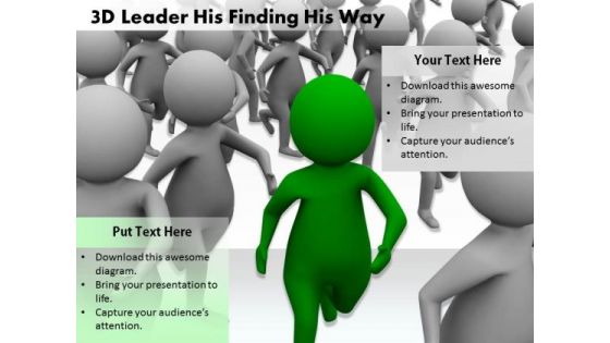 Basic Marketing Concepts 3d Leader His Finding Way Business Statement