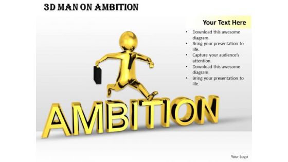 Basic Marketing Concepts 3d Man Ambition Character