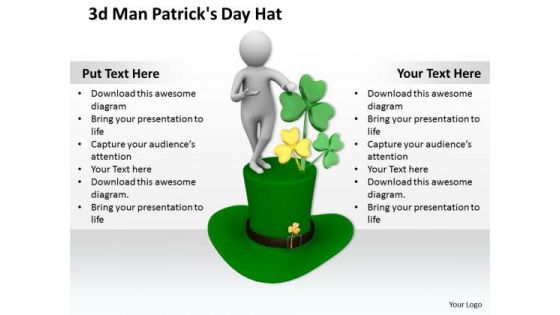 Basic Marketing Concepts 3d Man Patricks Day Hat Character