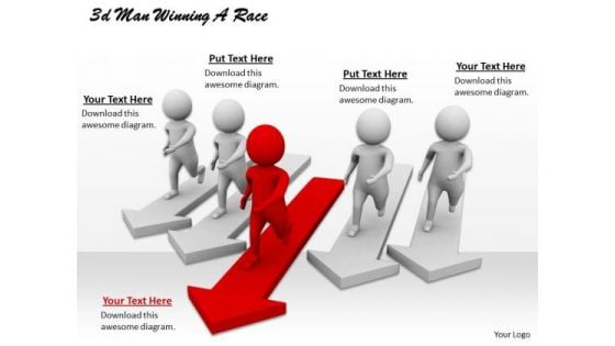 Basic Marketing Concepts 3d Man Winning Race Character Modeling