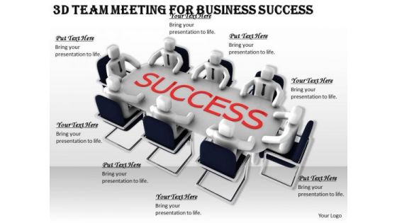 Basic Marketing Concepts 3d Team Meeting For Business Success