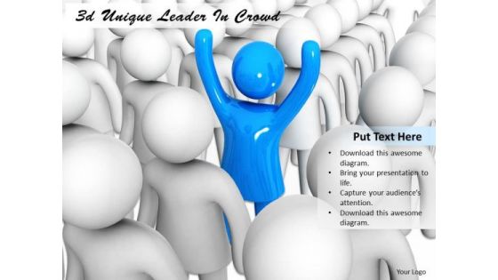 Basic Marketing Concepts 3d Unique Leader Crowd Business