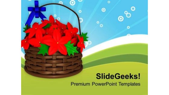 Basket Full Of Flowers Nature PowerPoint Templates Ppt Backgrounds For Slides 0513 Basket Full Of Flowers Nature PowerPoint Templates Ppt Backgrounds For Slides 0513