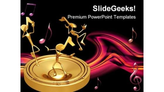 Bass Notes Music PowerPoint Themes And PowerPoint Slides 0511