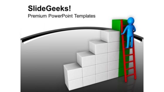 Be A Leader And Take Ladder Of Growth PowerPoint Templates Ppt Backgrounds For Slides 0713