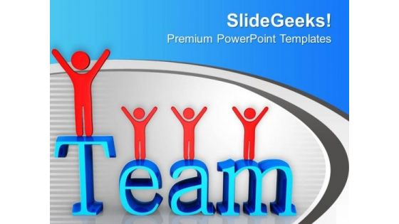 Be A Winner With Team Support PowerPoint Templates Ppt Backgrounds For Slides 0613