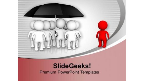 Be Different From Crowd Leadership PowerPoint Templates Ppt Backgrounds For Slides 0413