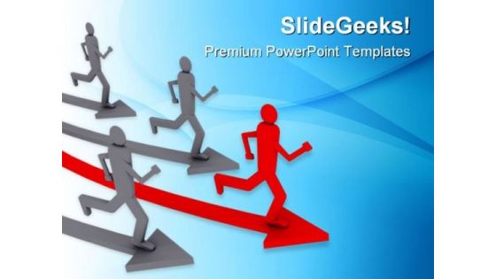 Be First Leadership PowerPoint Templates And PowerPoint Backgrounds 0811