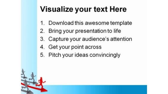 Be First Leadership PowerPoint Themes And PowerPoint Slides 0811