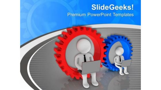 Be Geared With Latest Technology PowerPoint Templates Ppt Backgrounds For Slides 0713