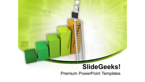 Be The First To Climb The Ladder PowerPoint Templates Ppt Backgrounds For Slides 0813