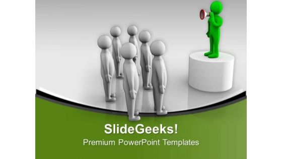 Be The Leader Of Community PowerPoint Templates Ppt Backgrounds For Slides 0713