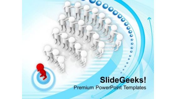 Be The Leader Of Crowd PowerPoint Templates Ppt Backgrounds For Slides 0513