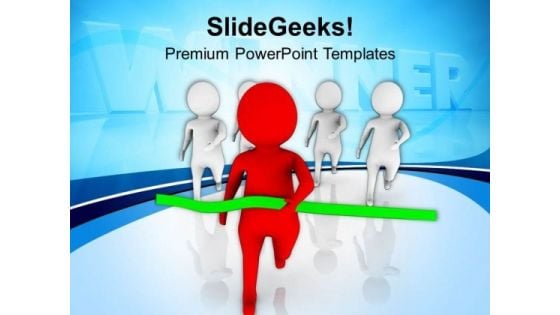 Be The Winner And Win Race PowerPoint Templates Ppt Backgrounds For Slides 0513