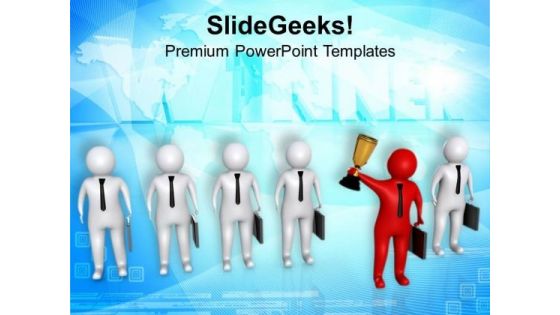 Be The Winner In Team PowerPoint Templates Ppt Backgrounds For Slides 0713