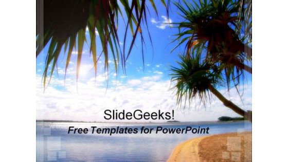 Beautiful Beach View PowerPoint Template Beautiful Beach View PowerPoint Template