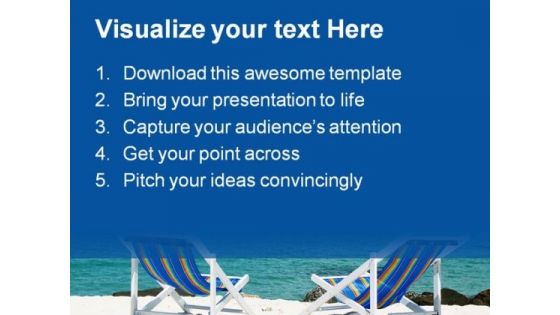 Beach Deck Chairs Vacation PowerPoint Themes And PowerPoint Slides 0511