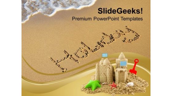Beach Holidays Concept PowerPoint Templates Ppt Backgrounds For Slides 0213 Beach Holidays Concept PowerPoint Templates Ppt Backgrounds For Slides 0213