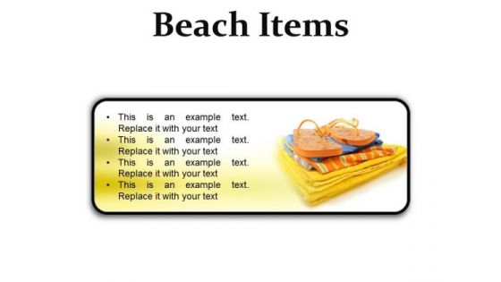 Beach Items01 Holidays PowerPoint Presentation Slides R Beach Items01 Holidays PowerPoint Presentation Slides R