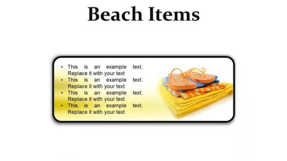 Beach Items01 Holidays PowerPoint Presentation Slides R