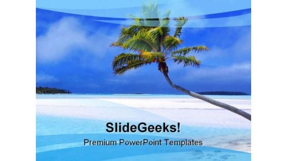 Beach Nature PowerPoint Template 0510