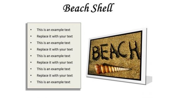 Beach Shell Holidays PowerPoint Presentation Slides F