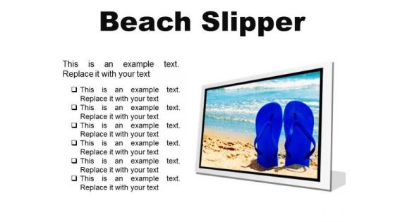 Beach Slipper Holidays PowerPoint Presentation Slides F